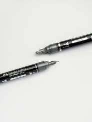 Faber Castell Multimark Mirror Chrom Marker / Rundspitze 3.0 mm + Fineliner Spitze 0.8 mm 