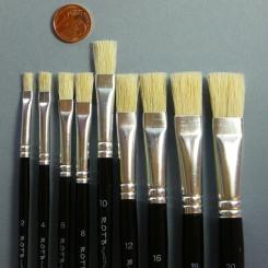 Rotbart Flachpinsel Naturhaar 10