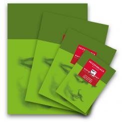 Rotbart Skizzenblock A2 120 g/m². Grünes Deckblatt 