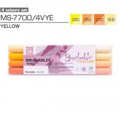 Kuretake ZIG Brushables Yellow 4er Set 