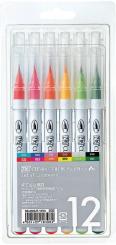 Kuretake ZIG Clean Color Real Brush 12 colours set 