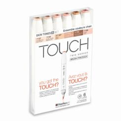 Touch Twin Brush Marker  6er Set B skin colors 