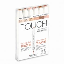 Touch Twin Brush Marker  6er Set B skin colors 