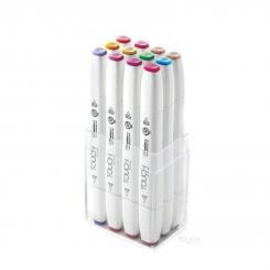 Touch Twin Brush Marker  12er Set pastell colors 