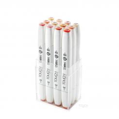 Touch Twin Brush Marker  12er Set skin colors 