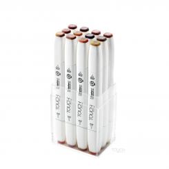 Touch Twin Brush Marker  12er Set wood colors 