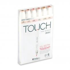 Touch Twin Brush Marker  6er Set A skin colors 