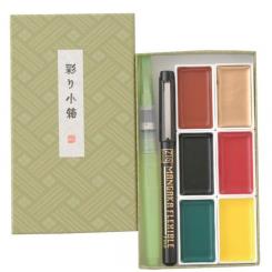 Kuretake ZIG GANSAI TAMBI - Irodori Kobako Green Set 