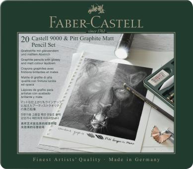 Faber Castell 20er Set Pitt Graphite Matt & Castell 9000 