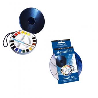 Aquafine Travel Set Rund - 18 Halbnäpfen + 1 Pinsel 