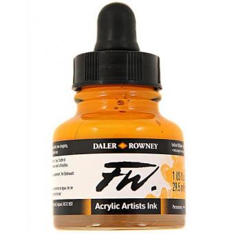 Daler Rowney Liquid Acryl Tinte 643 Indian Yellow 29,5ml 