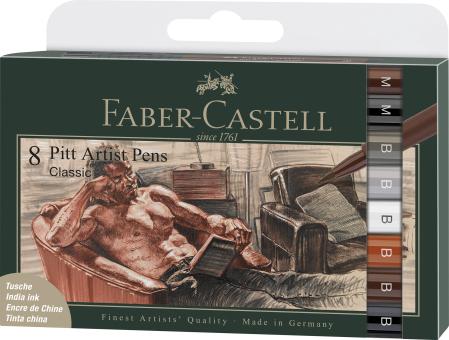 Faber Castell Tuschestift PITT artist pen 8er Etui  Classic 