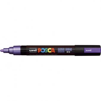 Posca Marker violett metallic-M12 PC-5M (Rundspitze mittelfein) 1,8 - 2,5  mm 