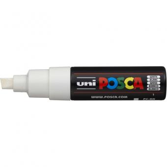 Posca Marker weiß-1 PC-8K (Keilspitze breit) 8 mm 