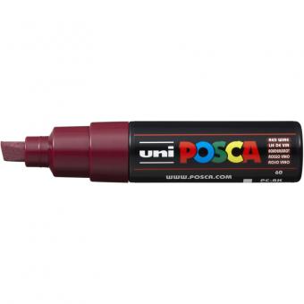 Posca Marker bordeauxrot / weinrot-60 PC-8K (Keilspitze breit) 8 mm 