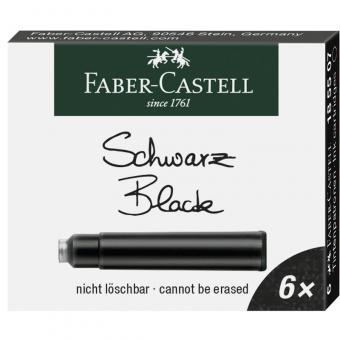 Faber Castell 6 x standart Tintenpatronen Schwarz 