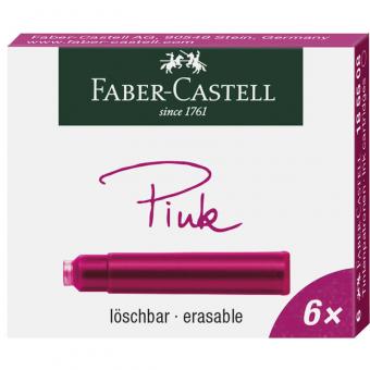 Faber Castell 6 x standart Tintenpatronen Rosa löschbar 