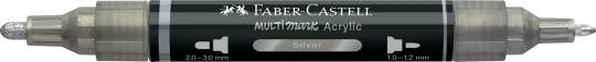 Faber-Castell Multimark Acrylic 251 Silver 2 Spitzen Marker 
