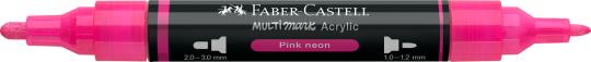 Faber-Castell Multimark Acrylic 253 Pink neon 2 Spitzen Marker 