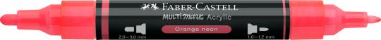 Faber-Castell Multimark Acrylic 255 Orange neon 2 Spitzen Marker 