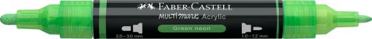 Faber-Castell Multimark Acrylic 257 Green neon 2 Spitzen Marker 