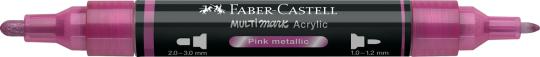 Faber-Castell Multimark Acrylic 290 Pink metallic 2 Spitzen Marker 