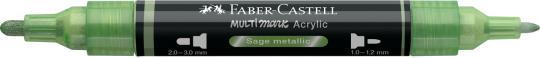 Faber-Castell Multimark Acrylic 298 Sage metallic 2 Spitzen Marker 