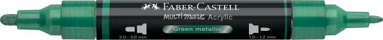 Faber-Castell Multimark Acrylic 295 Green metallic 2 Spitzen Marker 