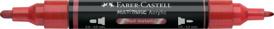 Faber-Castell Multimark Acrylic 296 Red metallic 2 Spitzen Marker 
