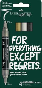Faber-Castell Multimark Acrylic Acrylmarker, Classic-Colours 4er Set 