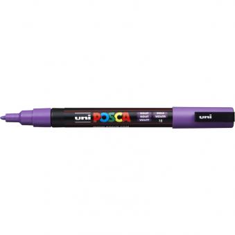 Posca Marker violett-12 PC-3M (Rundspitze fein)  0,9 - 1,3  mm 