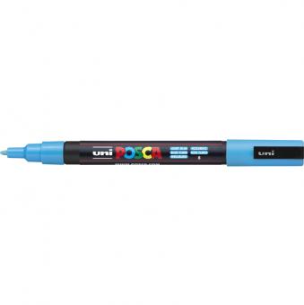 Posca Marker hellblau-8 PC-3M (Rundspitze fein)  0,9 - 1,3  mm 