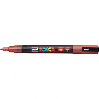 Posca Marker Glitter Rot-15 PC-3ML (Rundspitze fein)  0,9 - 1,3  mm 