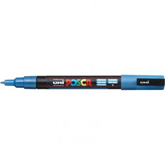 Posca Marker Glitter Hellblau-8 PC-3ML (Rundspitze fein)  0,9 - 1,3  mm 
