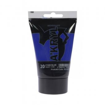 Renesans A'KRYL Satine 'Acrylic  Blue Cyan 20 100ml
