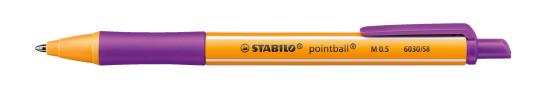 Druck-Kugelschreiber - STABILO pointball - Einzelstift - lila 