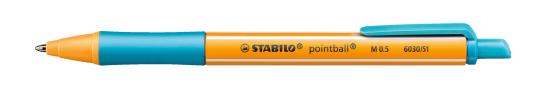 Druck-Kugelschreiber - STABILO pointball - Einzelstift - türkis 