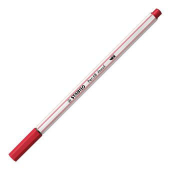 Premium-Filzstift mit Pinselspitze für variable Strichstärken - STABILO Pen 68 brush - Einzelstift - dunkelrot 