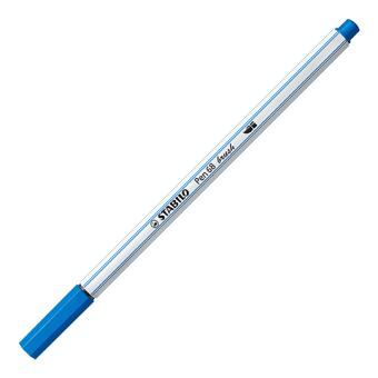 Premium-Filzstift mit Pinselspitze für variable Strichstärken - STABILO Pen 68 brush - Einzelstift - dunkelblau 