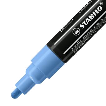Acrylmarker - STABILO FREE Acrylic - T300 Rundspitze 2-3mm - Einzelstift - kobaltblau 