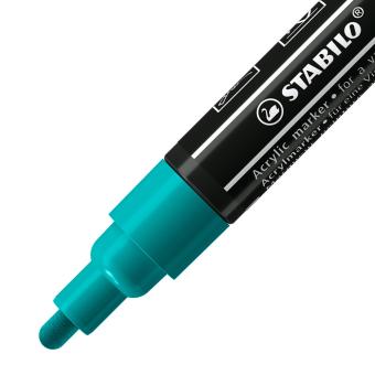 Acrylmarker - STABILO FREE Acrylic - T300 Rundspitze 2-3mm - Einzelstift - blaugrün 