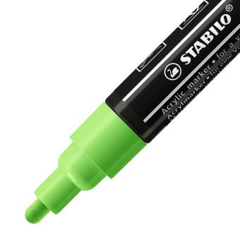 Acrylmarker - STABILO FREE Acrylic - T300 Rundspitze 2-3mm - Einzelstift - hellgrün 