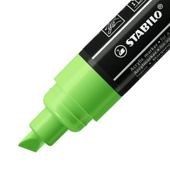 Acrylmarker - STABILO FREE Acrylic - T800C Keilspitze 4-10mm - Einzelstift - hellgrün 