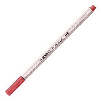Premium-Filzstift mit Pinselspitze für variable Strichstärken - STABILO Pen 68 brush - Einzelstift - rostrot 