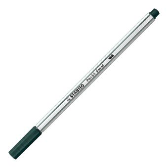 Premium-Filzstift mit Pinselspitze für variable Strichstärken - STABILO Pen 68 brush - Einzelstift - grünerde 