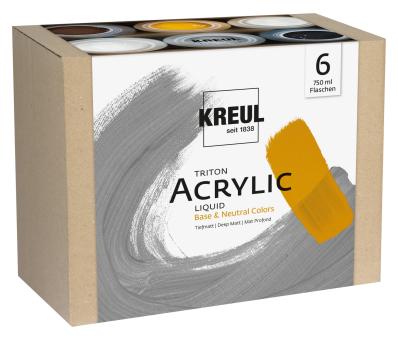 Triton Acrylic Set Base & Neutral Colors 6 x 750 ml 