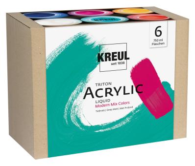 Triton Acrylic Set Modern Mix Colors 6 x 750 ml 