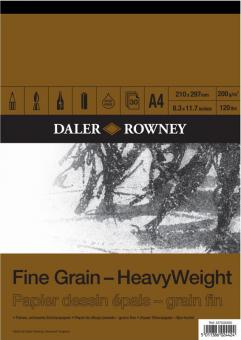 Daler Rowney Fine Grain A4 - feinköriges Zeichenpapier 200g/m² Block 