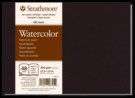 STRATHMORE 400 Watercolour Skizzenbuch, 24 Blatt, 300 g/m², Naturweiß 22 x 14 cm