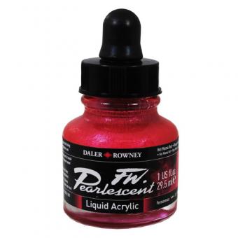 Daler Rowney Pearlescent Acryl Tinte Hot Mama Red 29,5ml 